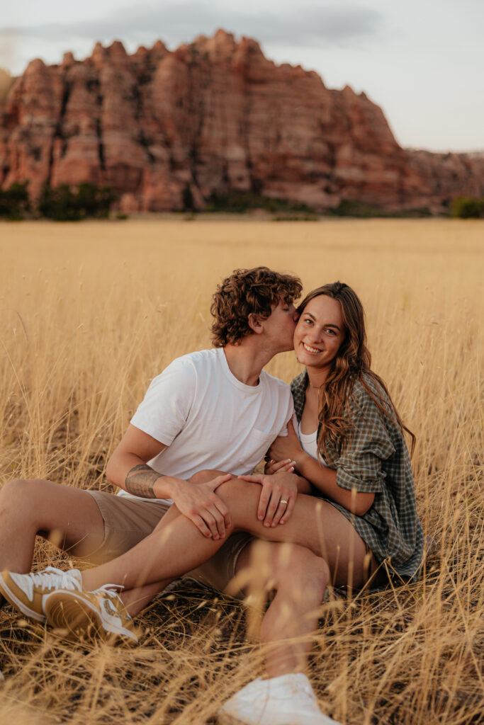 Candid, fun, documentary style engagement photos are truly my favorite. J & J share a love bigger than the stars & it was such an honor to step back & let that love shine as we spent the evening together in Zion National Park.